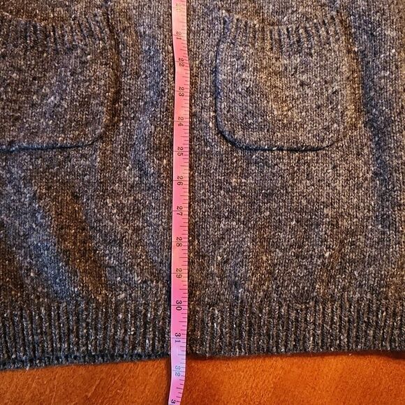 Boden Wool & Alpaca Sweater Dress, Vintage Size 8, Gray, Black White Multi Knit - Picture 7 of 12